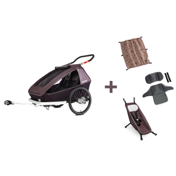 Remorque enfants KID VAAYA SUNNY BABY BUNDLE BLOSSOM RED 2